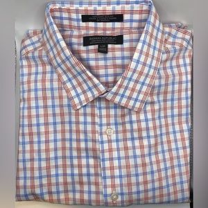Banana Republic Men’s dress shirt. Size large, red blue white